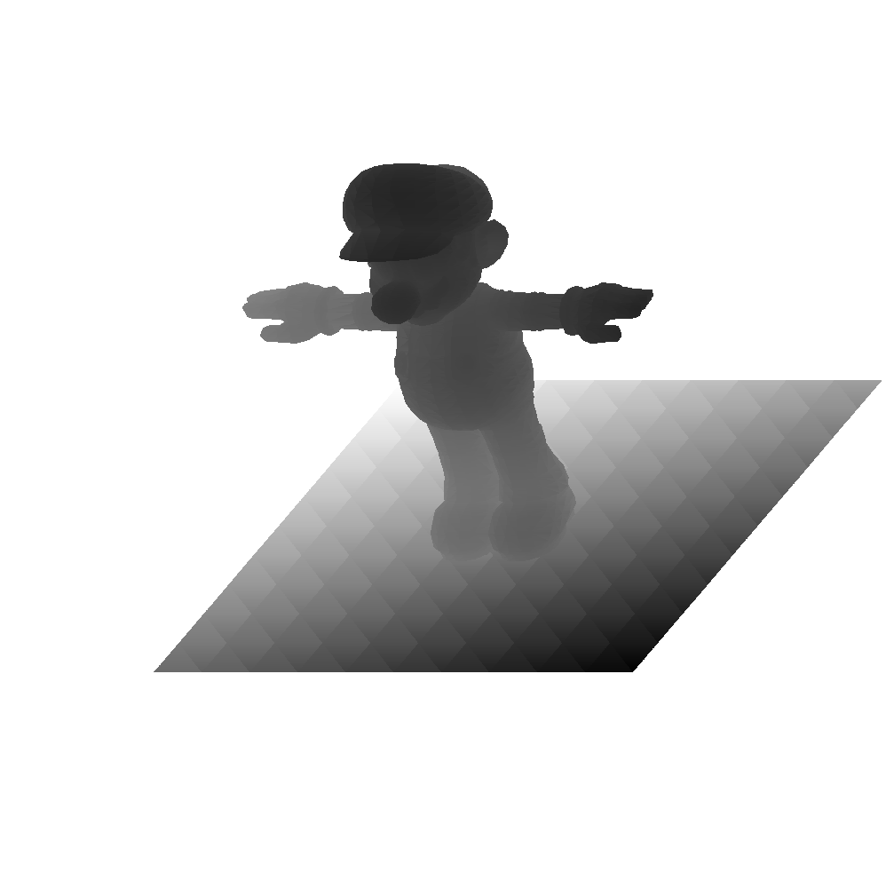 Depth map from light perspective