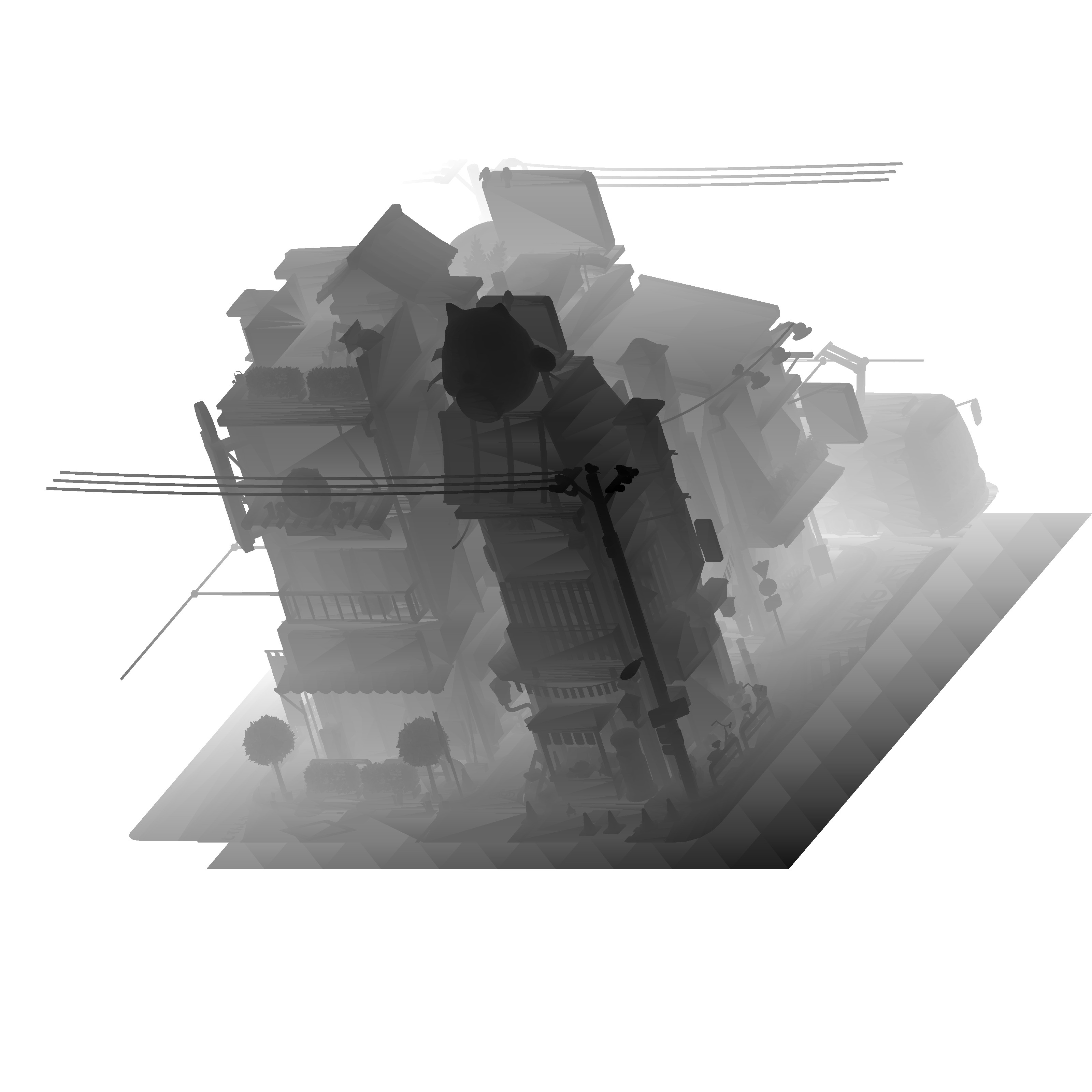 Depth map from light perspective